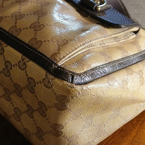 Gucci Brown Coated Tote Bag - Picture 7 of 16